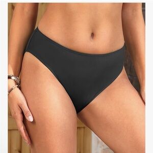 ZMART M BLACK MIDRISE FULL COVERAGE SEXY BLACK BIKINI BOTTOM